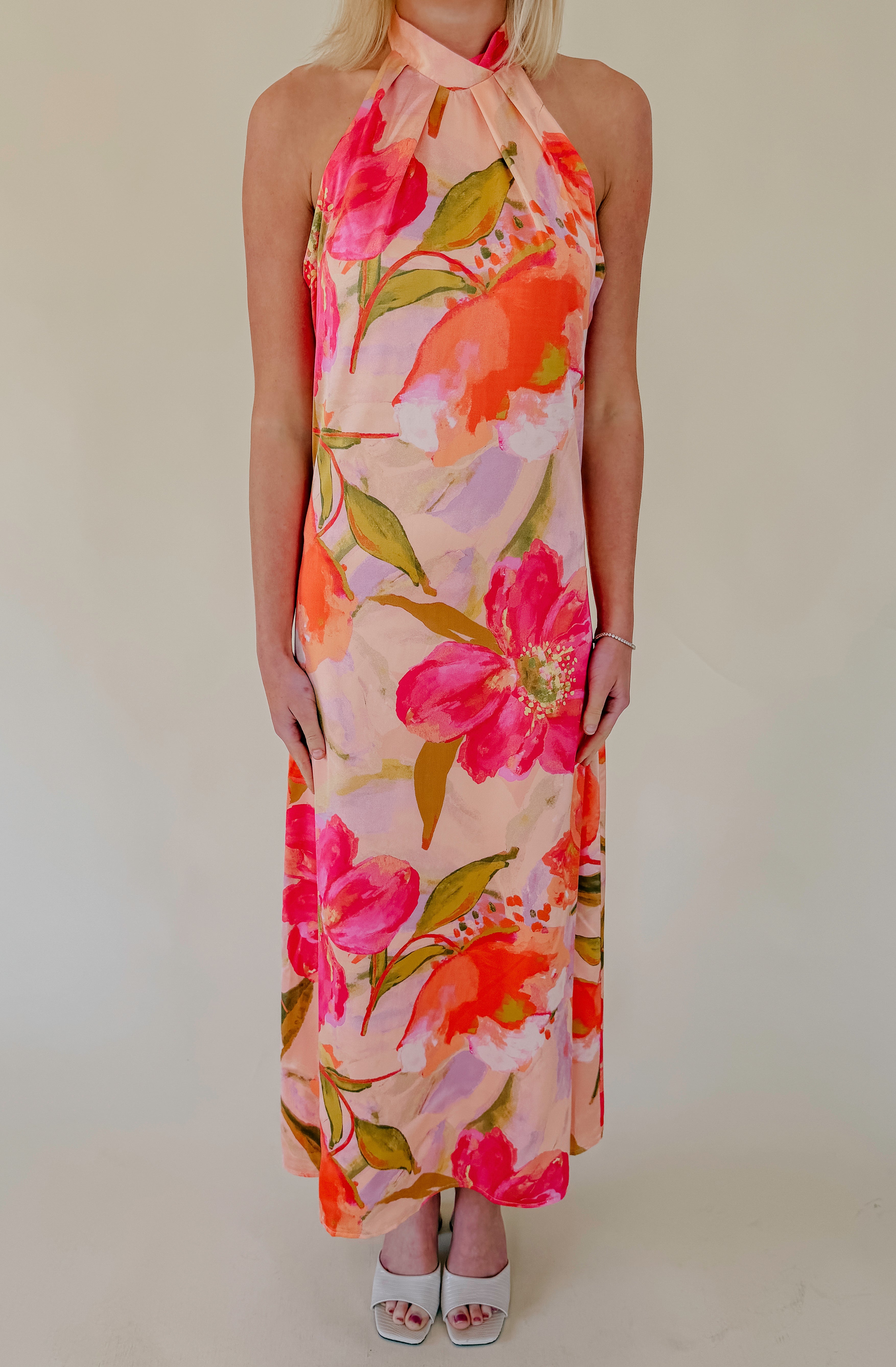 SUMMER NIGHTS HALTER MIDI