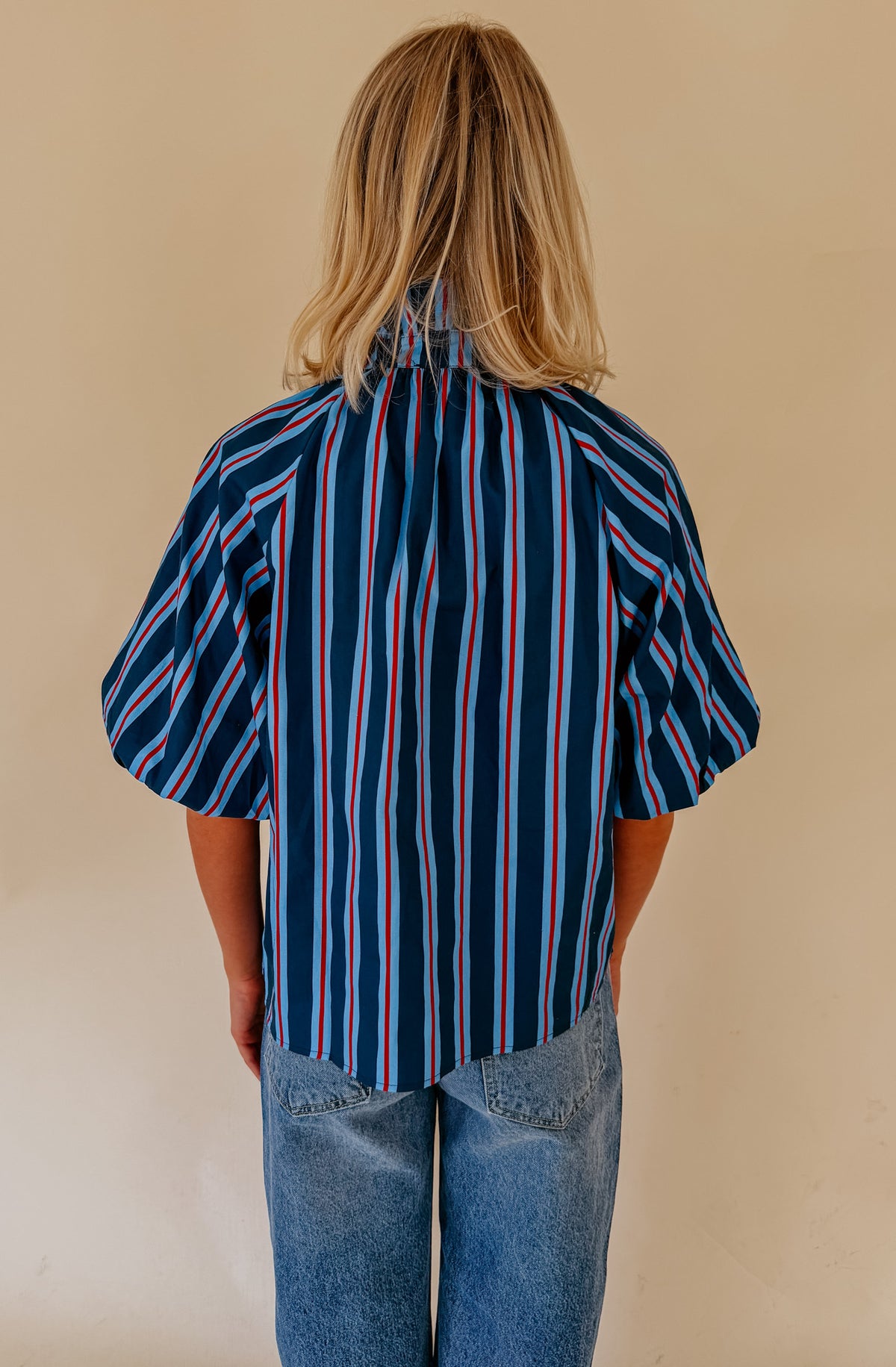 THE BOWERY STRIPED BLOUSE