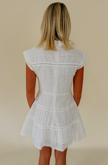 THE EMERSON EYELET MINI DRESS