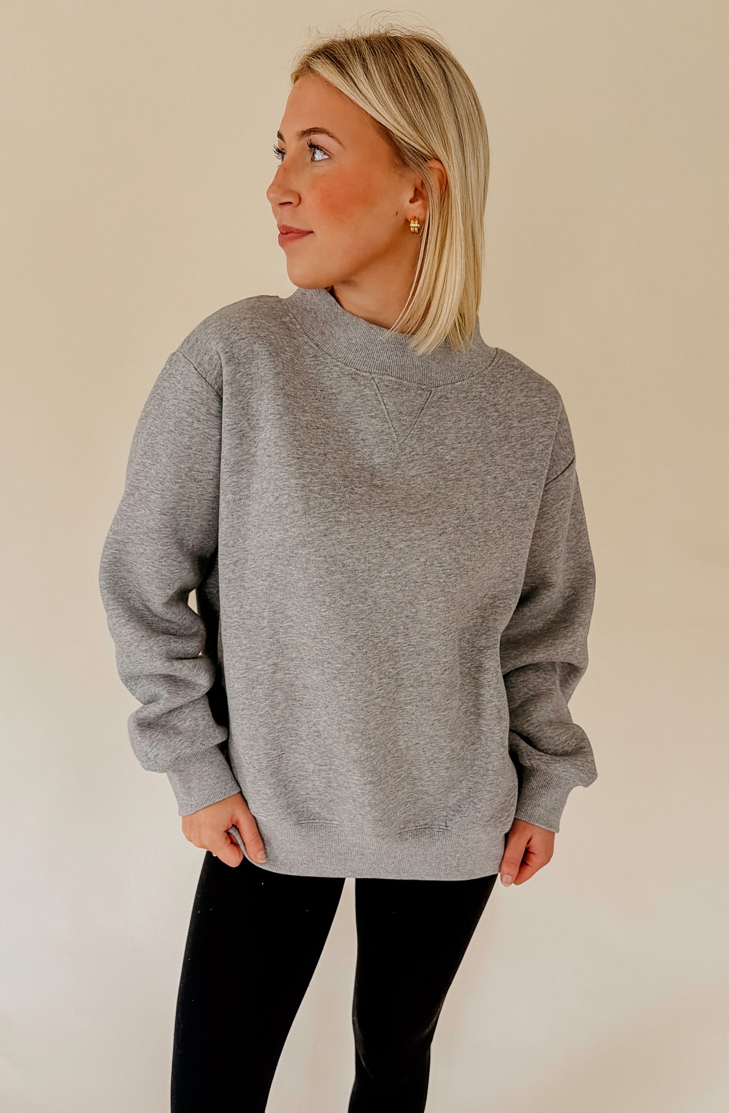 THE PARKER MOCK NECK SWEATSHIRT