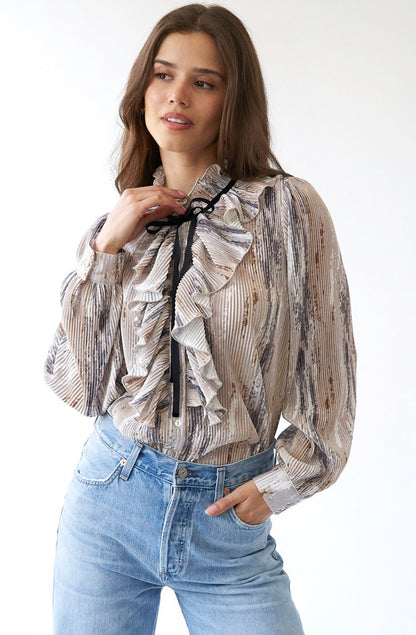 THE EDEN PLEATED BLOUSE
