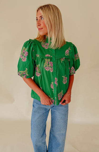 THE CAROLINE FLORAL BLOUSE
