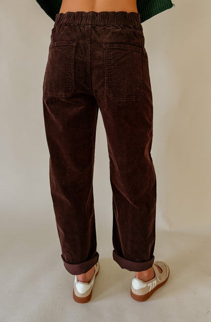 DAZE VILLA PANT IN CHOCOLATE CORD