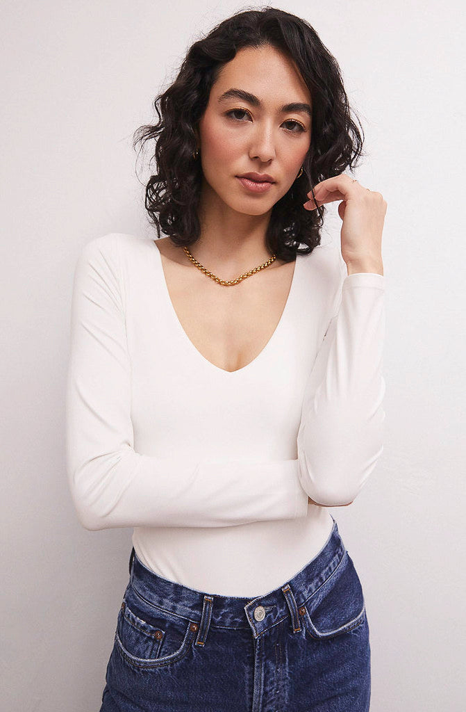 Z SUPPLY SO SMOOTH V-NECK BODYSUIT