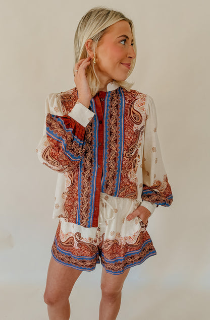 DRESS TO RIO POEMA PRINT BLOUSE