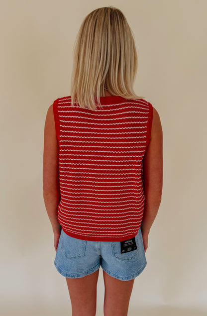 THE BRIDGET STRIPED SWEATER TANK