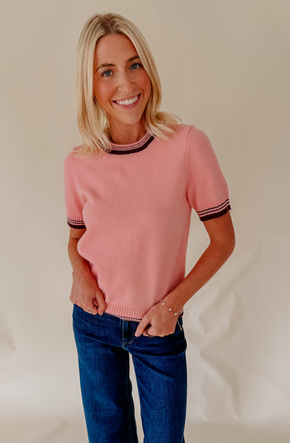 THE POPPY CONTRAST SWEATER TEE