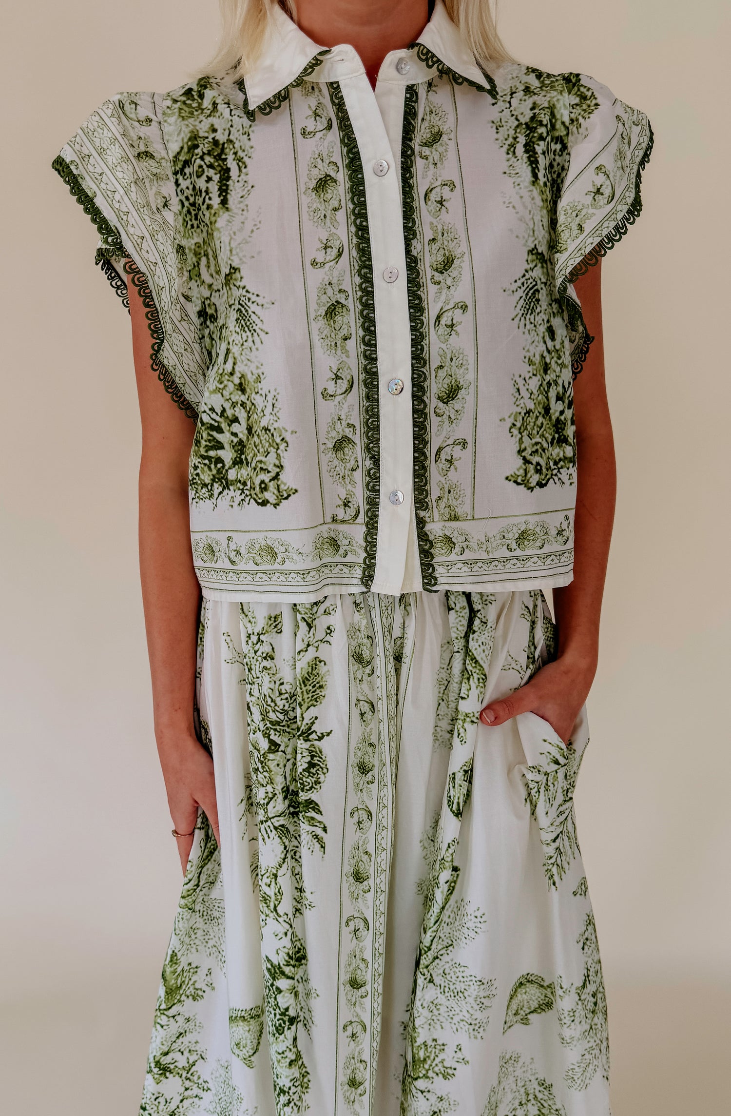 SANTORINI BUTTONED BLOUSE