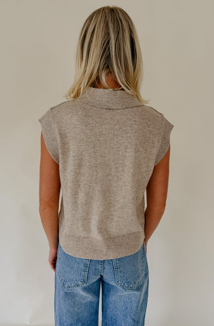 THE EBONY COLLARED KNIT TANK