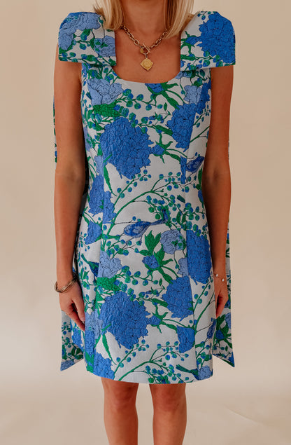 WILLOW FLORAL BOW DETAIL MINI DRESS