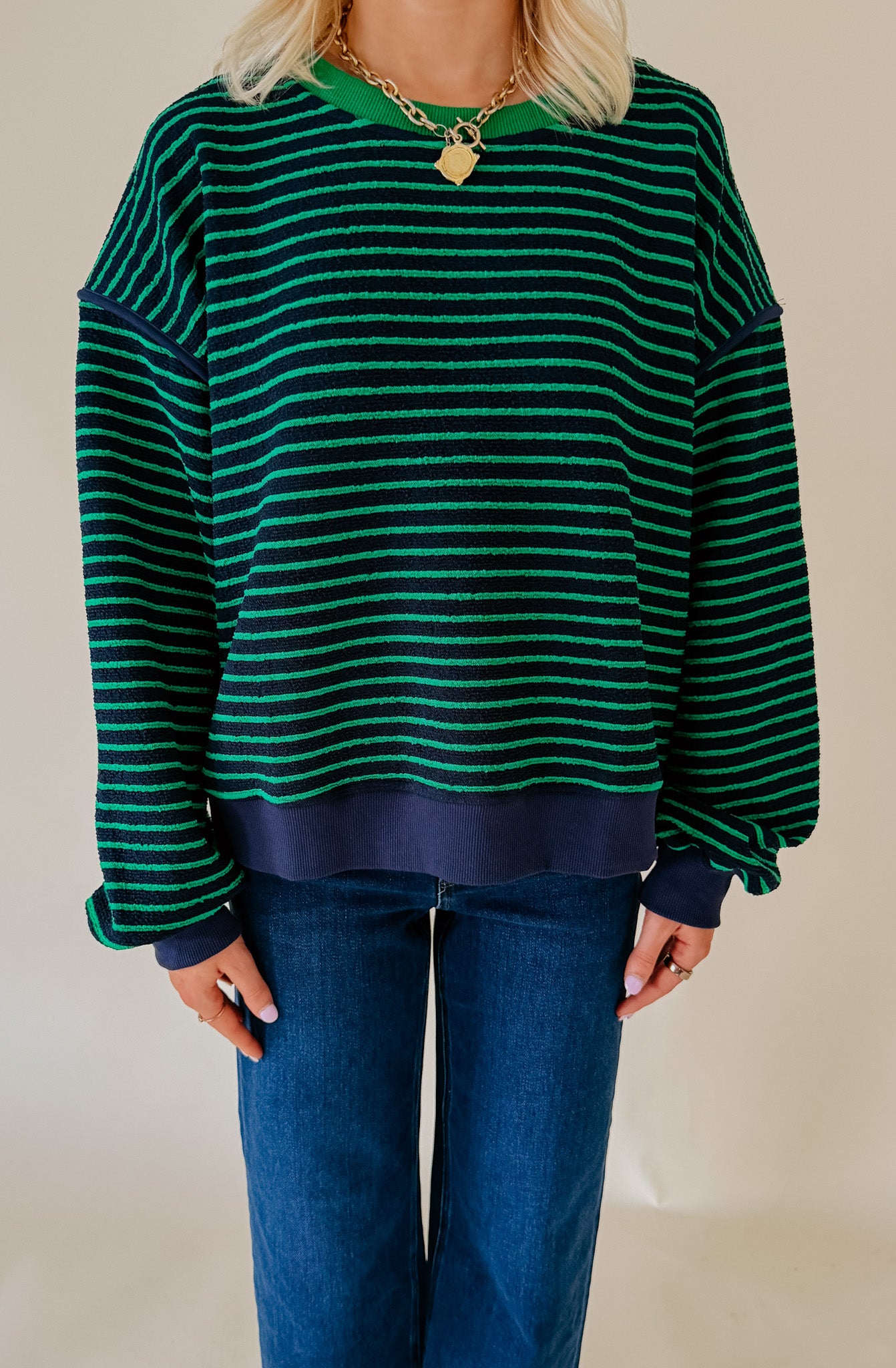 HARBORSIDE STRIPED PULLOVER