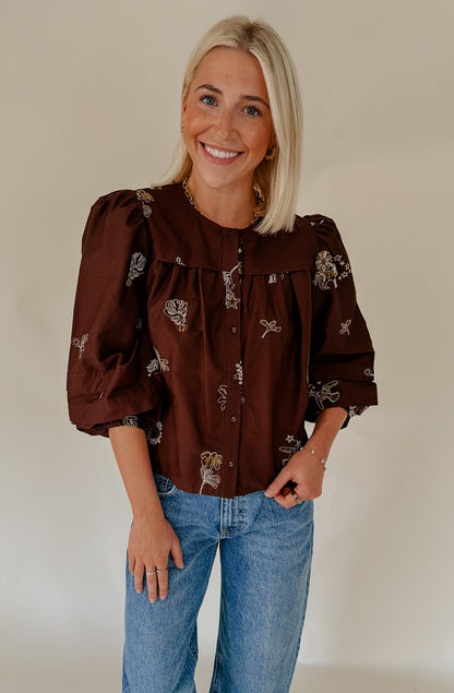 CIEBON LILLIAN EMBROIDERED BLOUSE