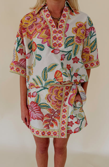 PALM ROYALE CROPPED BLOUSE