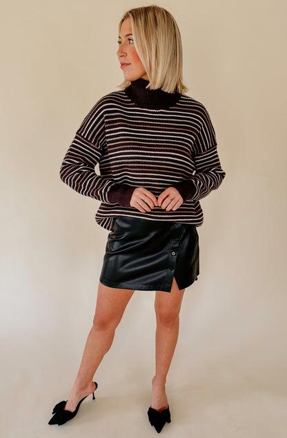 THE GEORGIA STRIPED TURTLENECK SWEATER