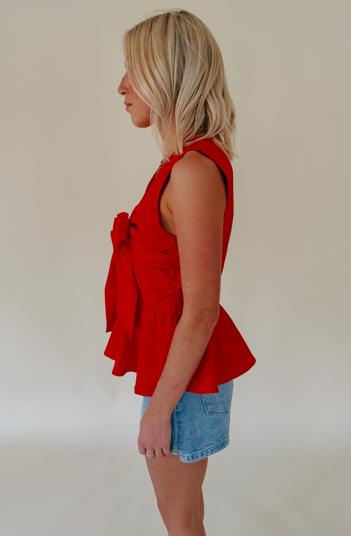 RILEY TIE FRONT BLOUSE