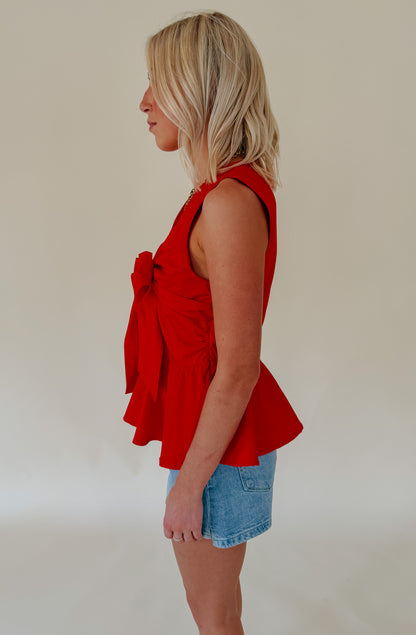 RILEY TIE FRONT BLOUSE