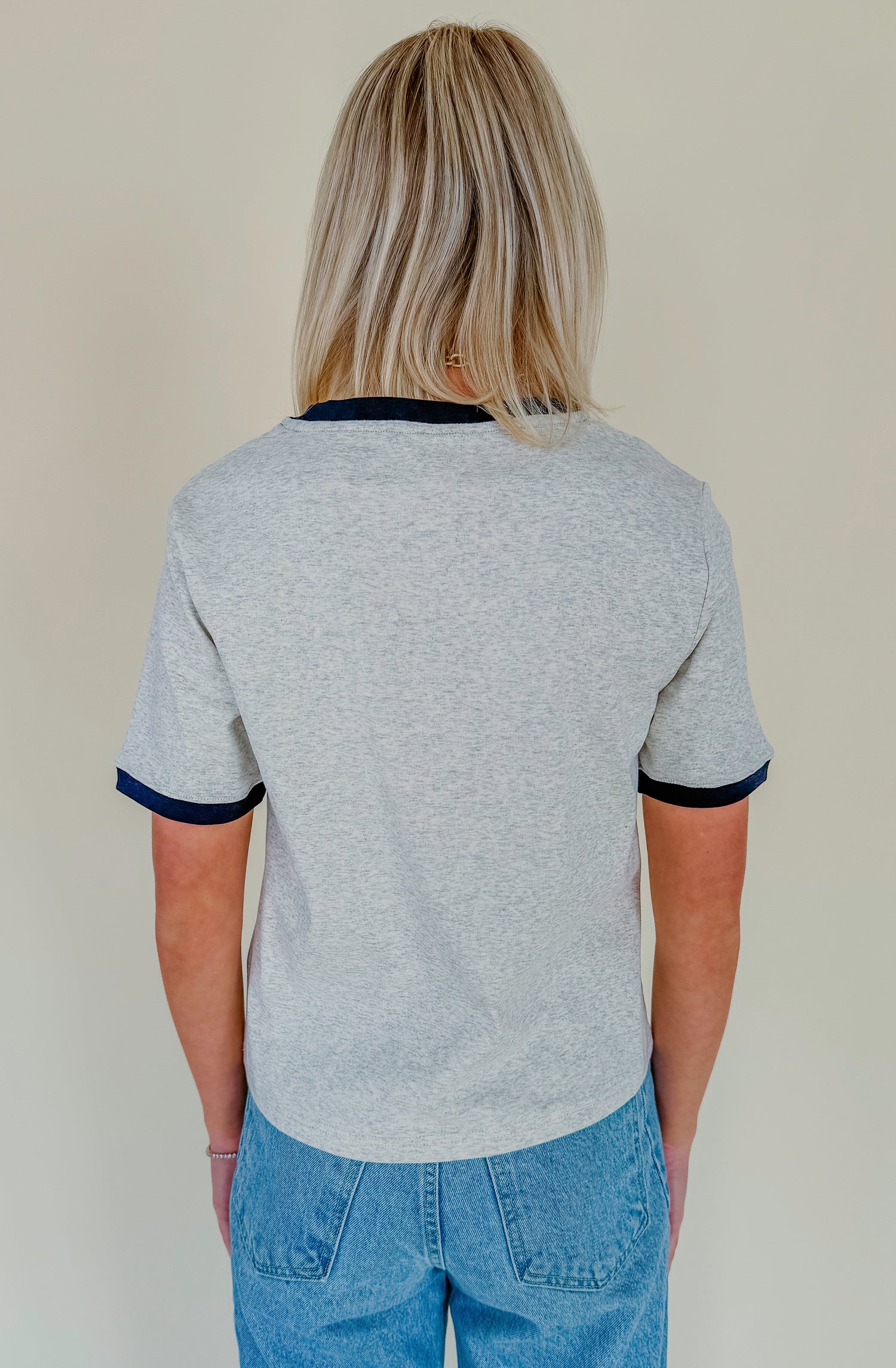 OFF BASE NAVY TRIMMED TEE