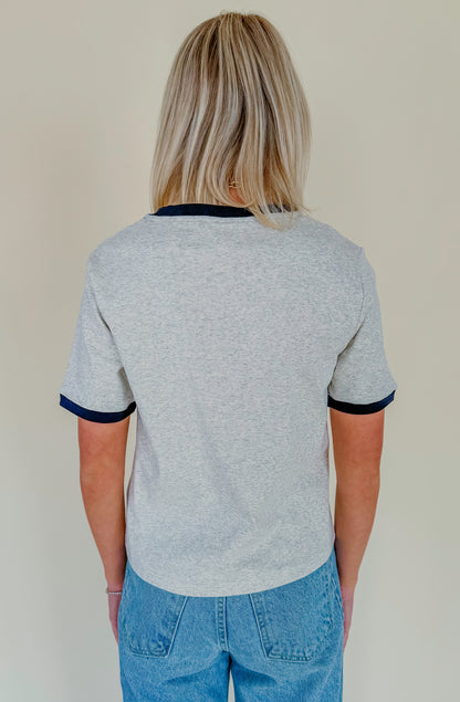 OFF BASE NAVY TRIMMED TEE