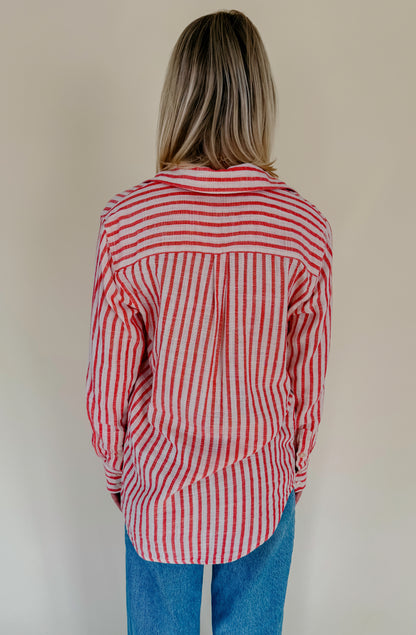 Z SUPPLY SATURDAYS STRIPE BUTTON UP