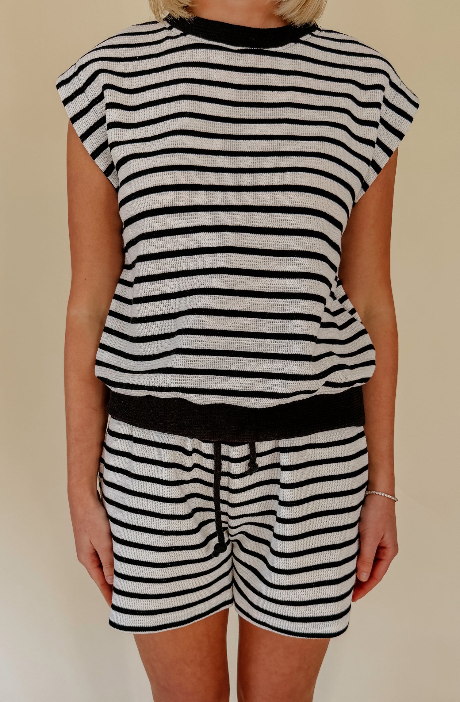GOING WITH THE FLOW STRIPED TOP