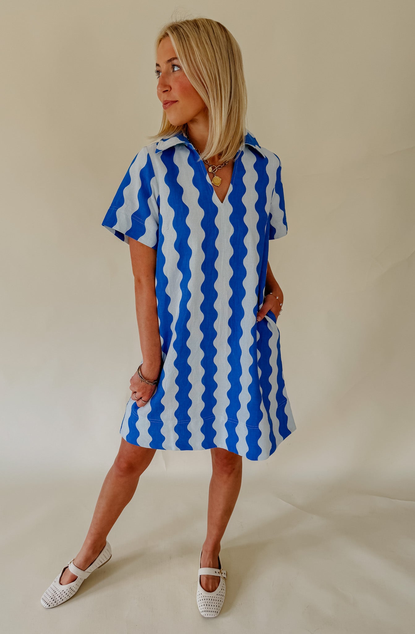 WAVE AFTER WAVE SHIFT DRESS