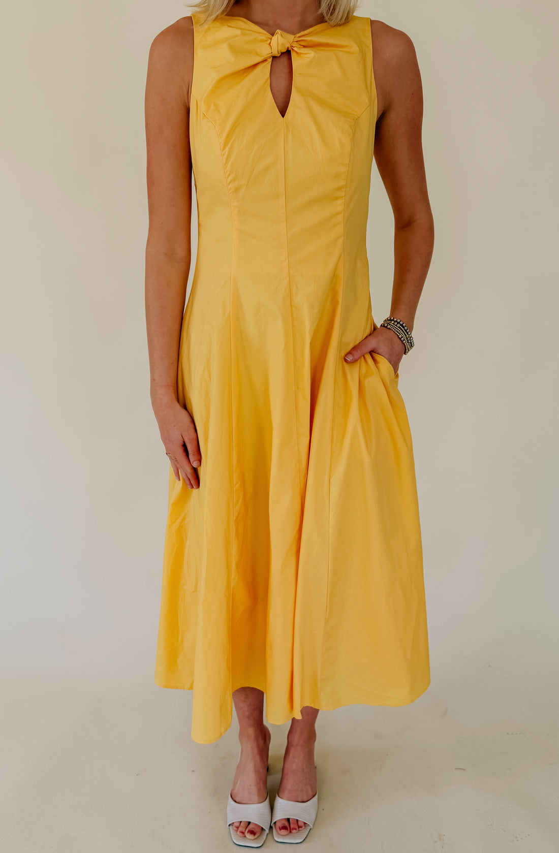 GOLDEN HOUR POPLIN MIDI DRESS