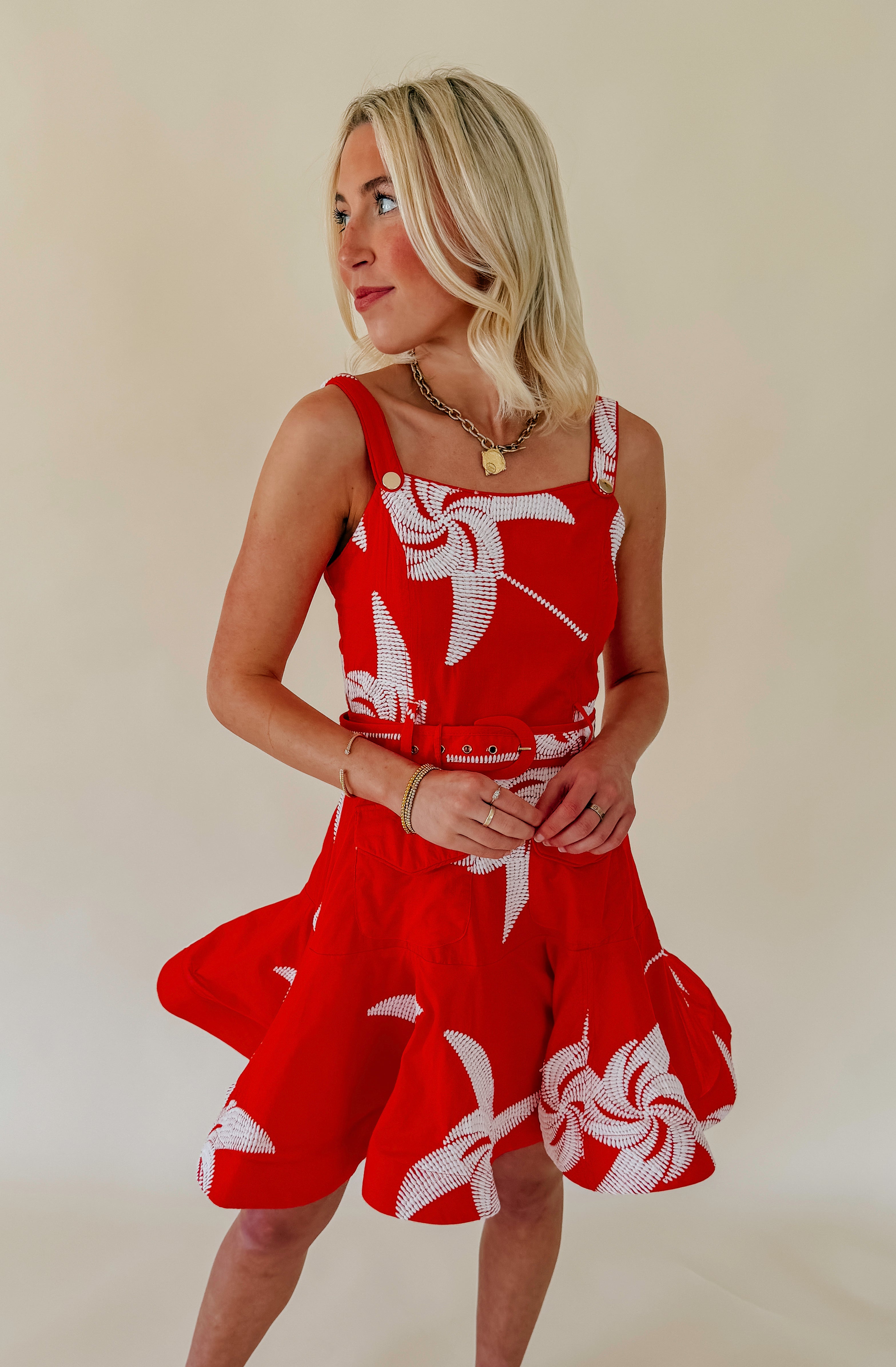 CIEBON ALIVIA BELTED MINI DRESS