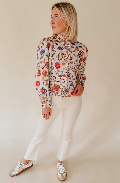 FLOWER HOUR PRINTED BLOUSE
