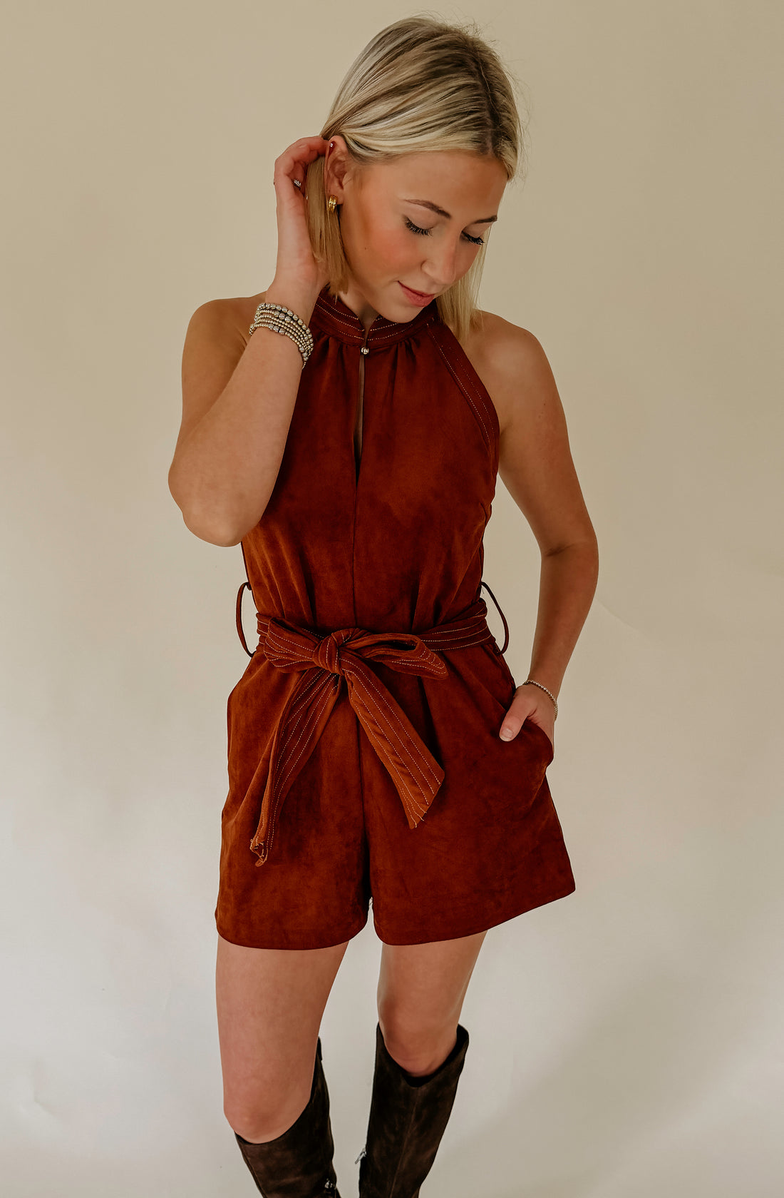 CIEBON LOUISE HALTER NECK ROMPER