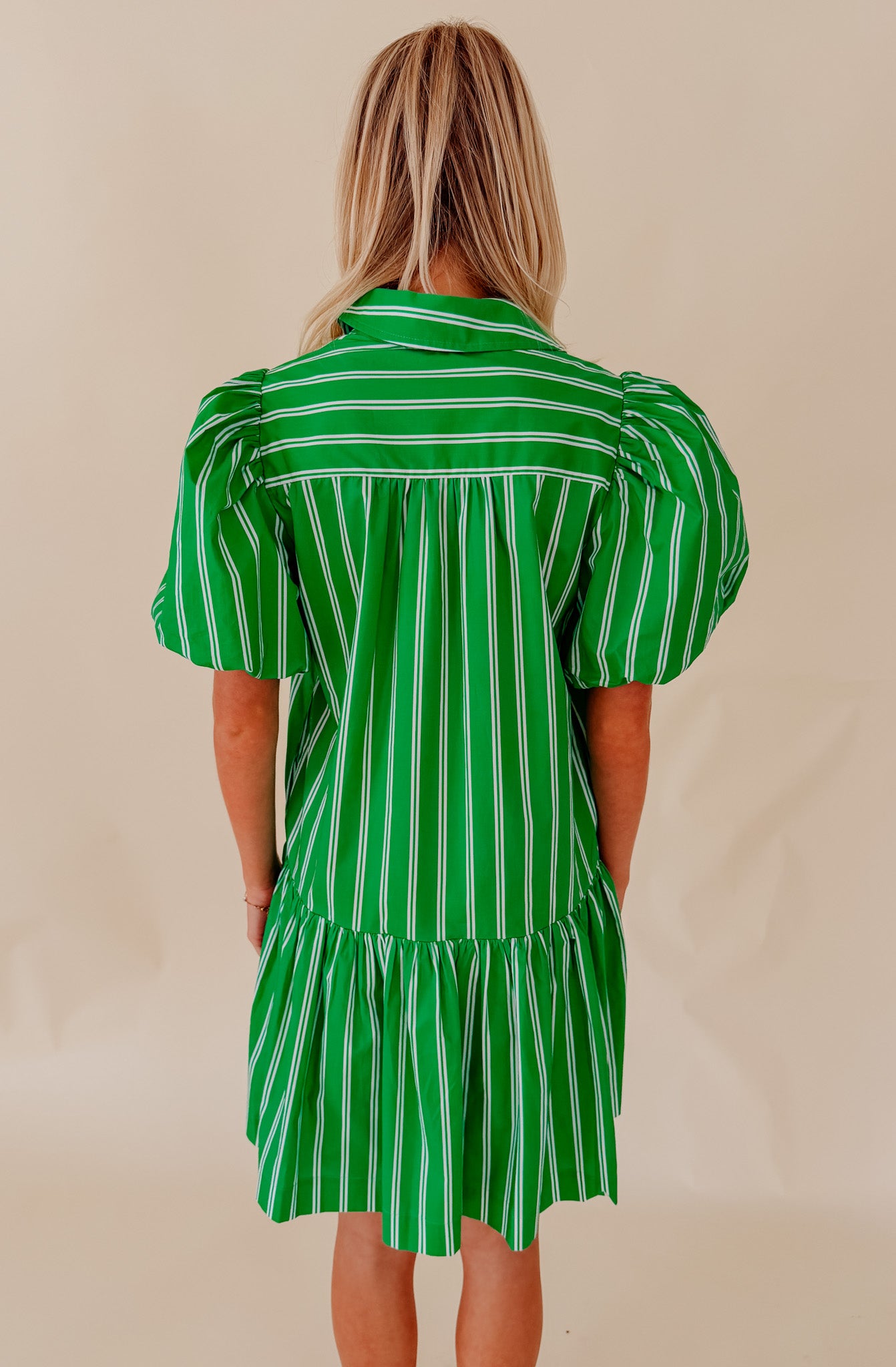 MINT TO BE STRIPED POPLIN BLEND MINI DRESS