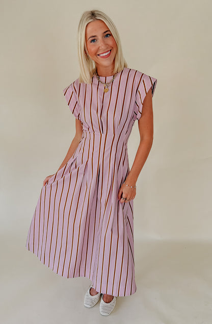 THE ONE OF A KIND POPLIN BLEND MIDI DRESS