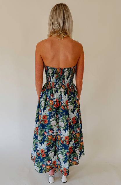 GARDEN PARTY STRAPLESS MIDI