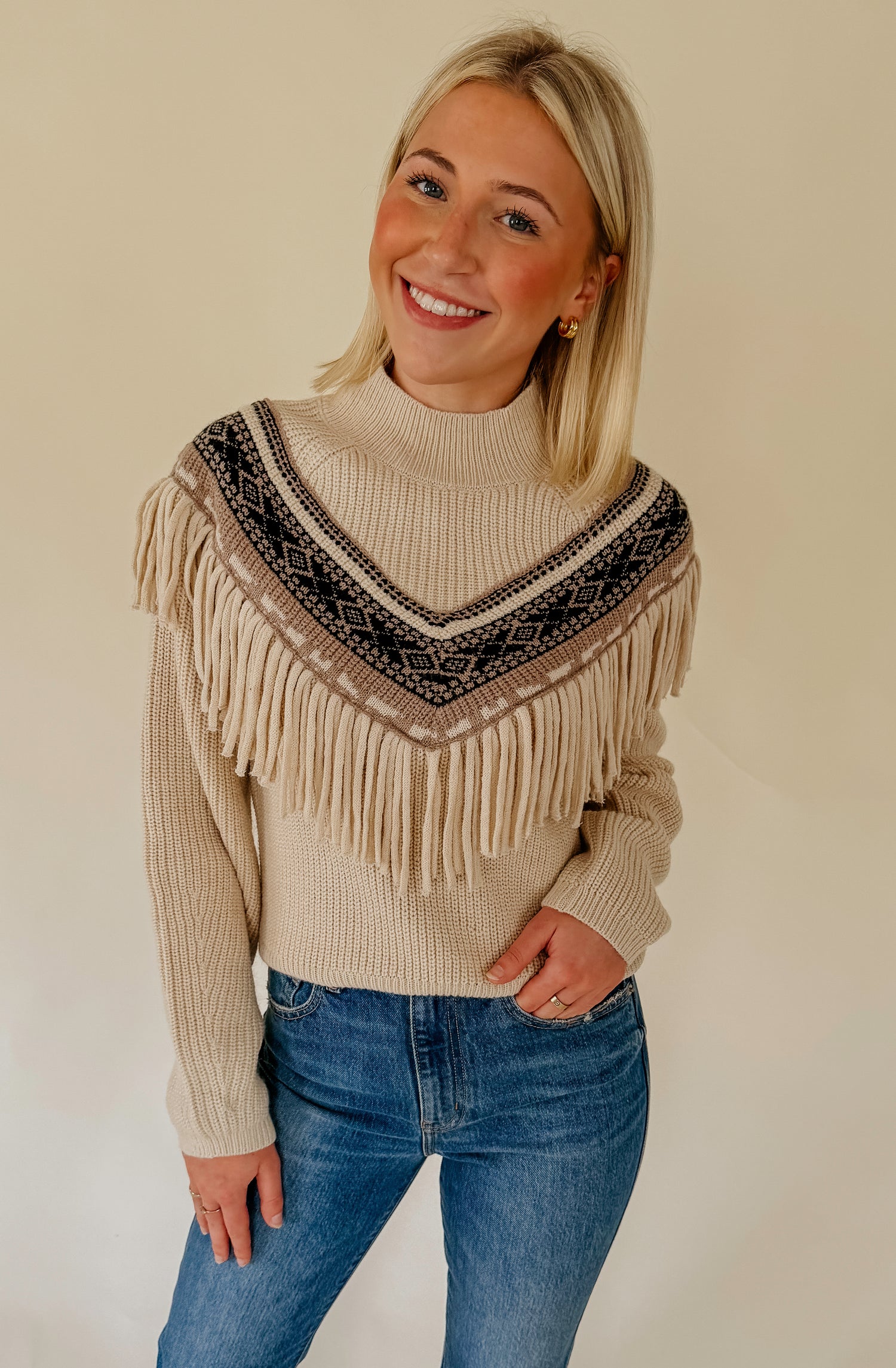 Z SUPPLY NORTH FRINGE SWEATER