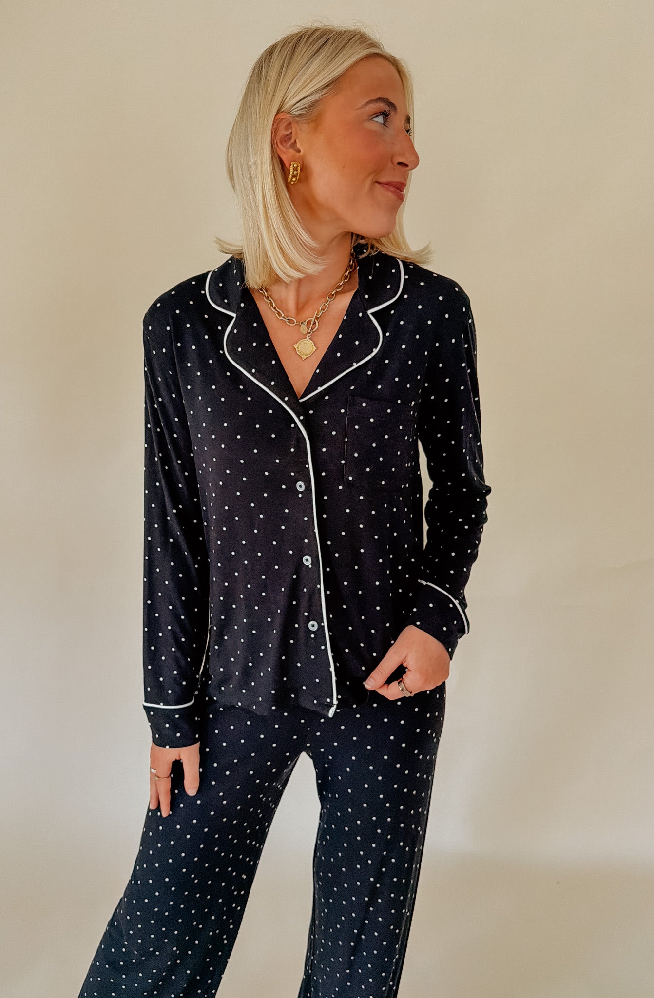 Z SUPPLY LUXE DOT PJ TOP