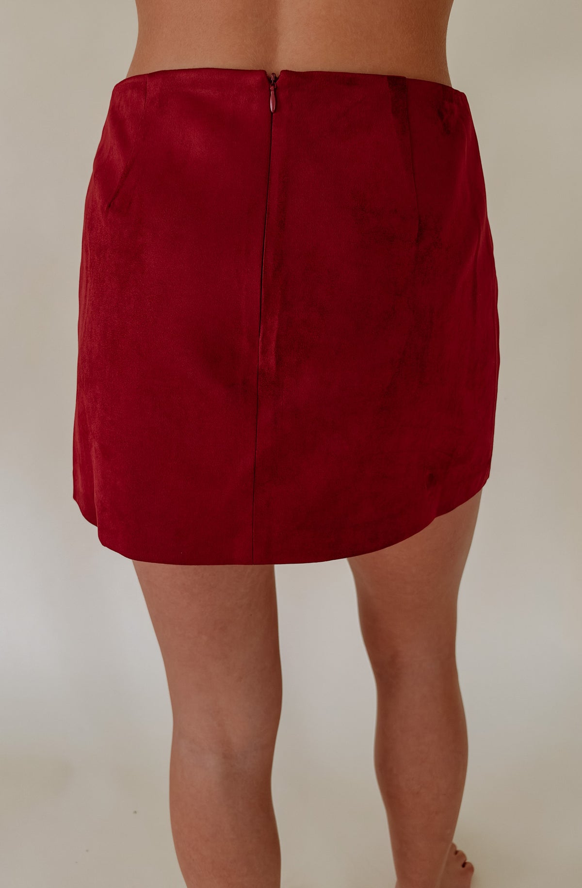 LUCY PARIS LIAN MINI FAUX SUEDE SKORT