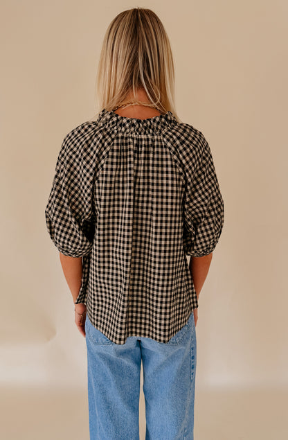 ALEX GINGHAM BLOUSE