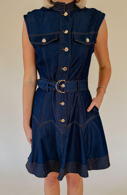 CIEBON BELTED MINI DRESS