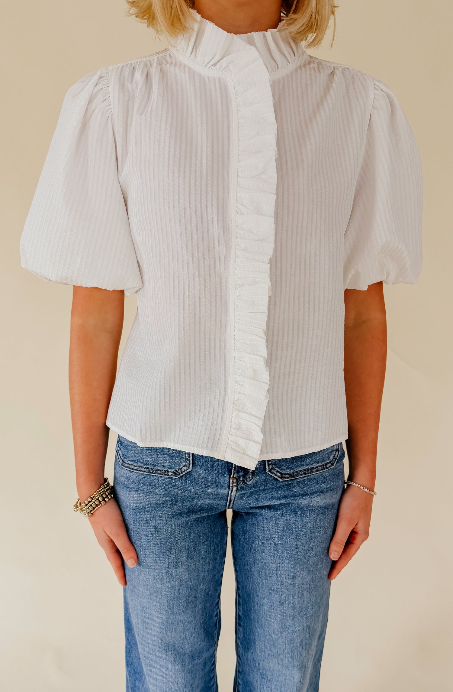 WHITE THIS WAY BLOUSE