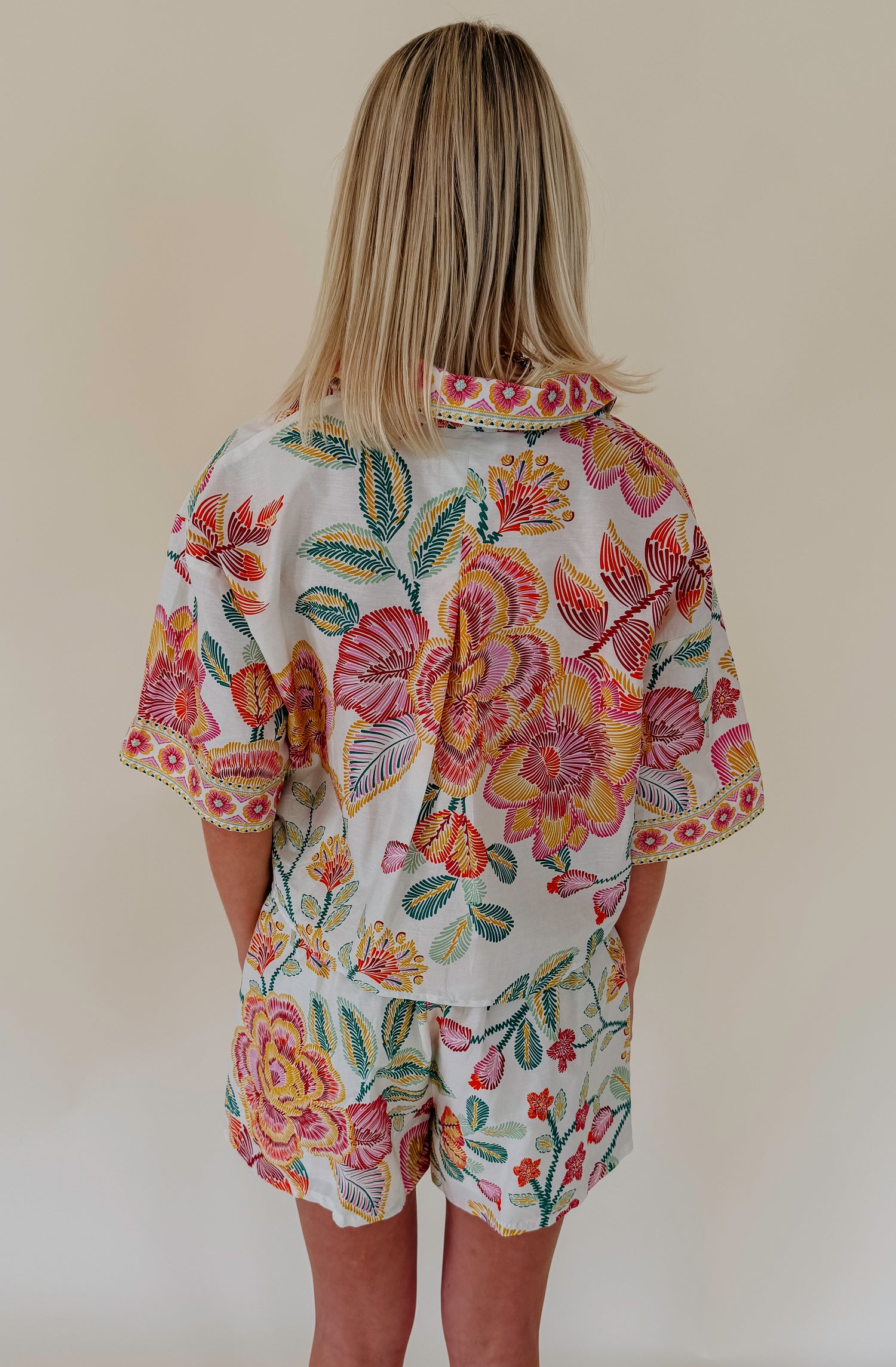 PALM ROYALE CROPPED BLOUSE