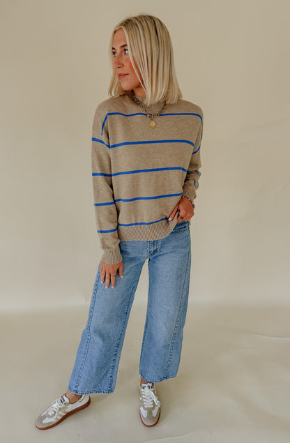 THATS MY CREW STRIPED KNIT SWEATER