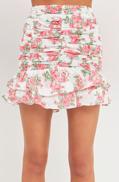 FANCY LOVE FLORAL SKIRT