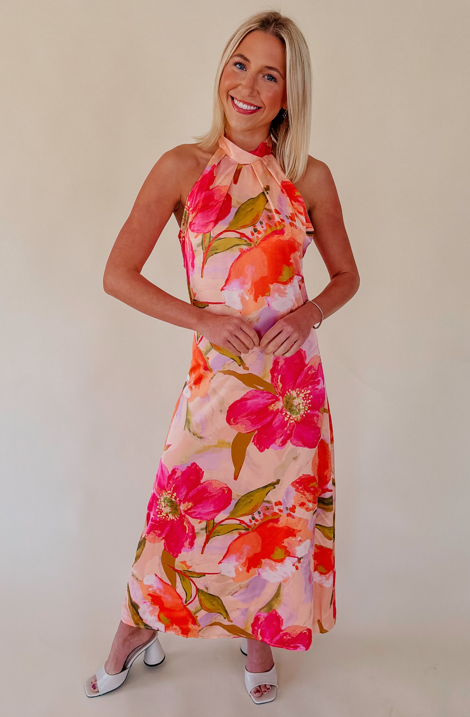 SUMMER NIGHTS HALTER MIDI