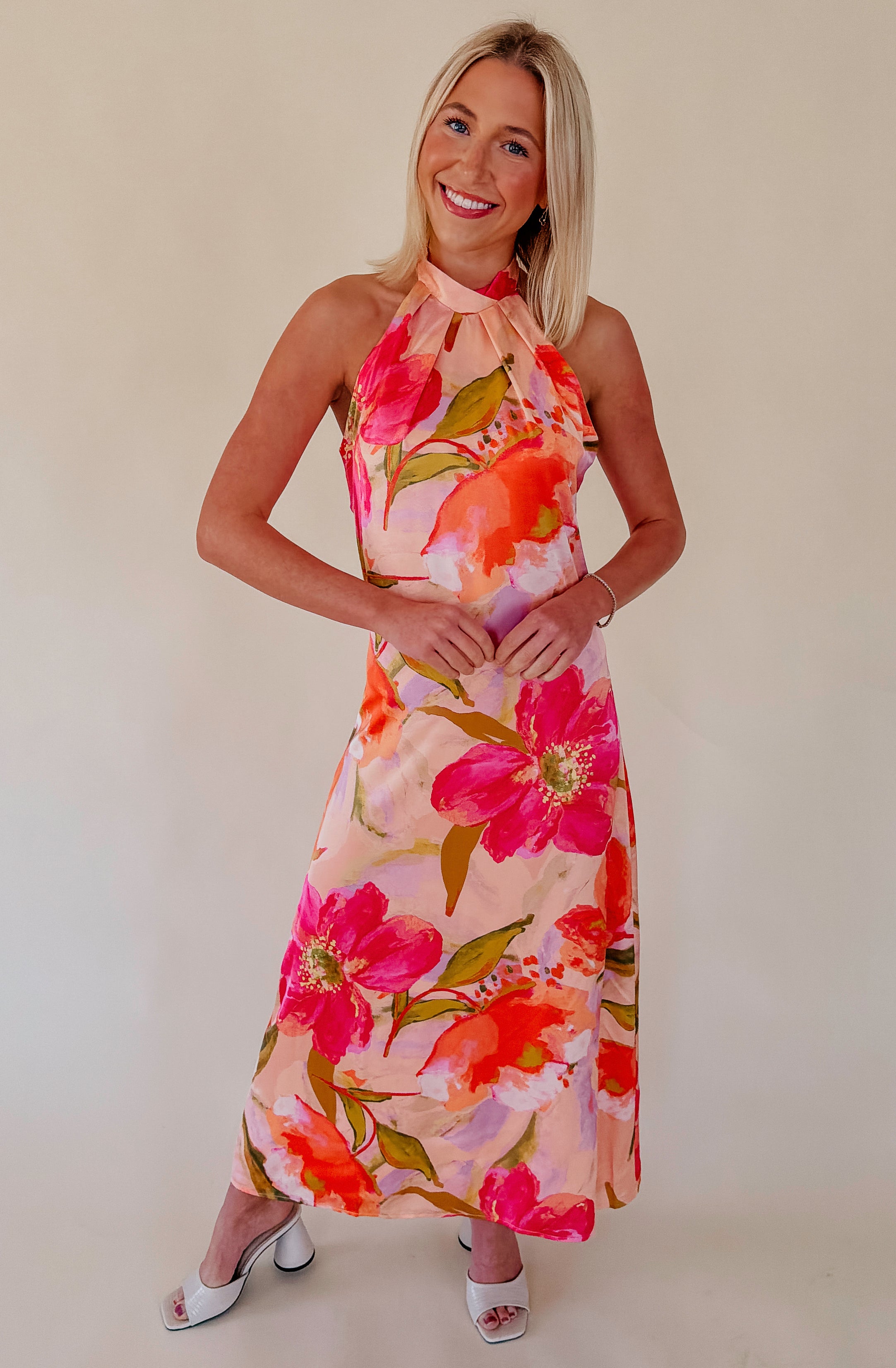 SUMMER NIGHTS HALTER MIDI