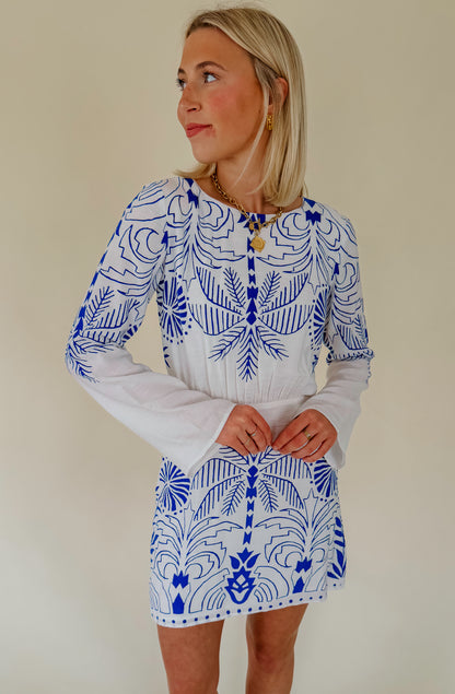 Z SUPPLY TAHINA PALM MINI DRESS