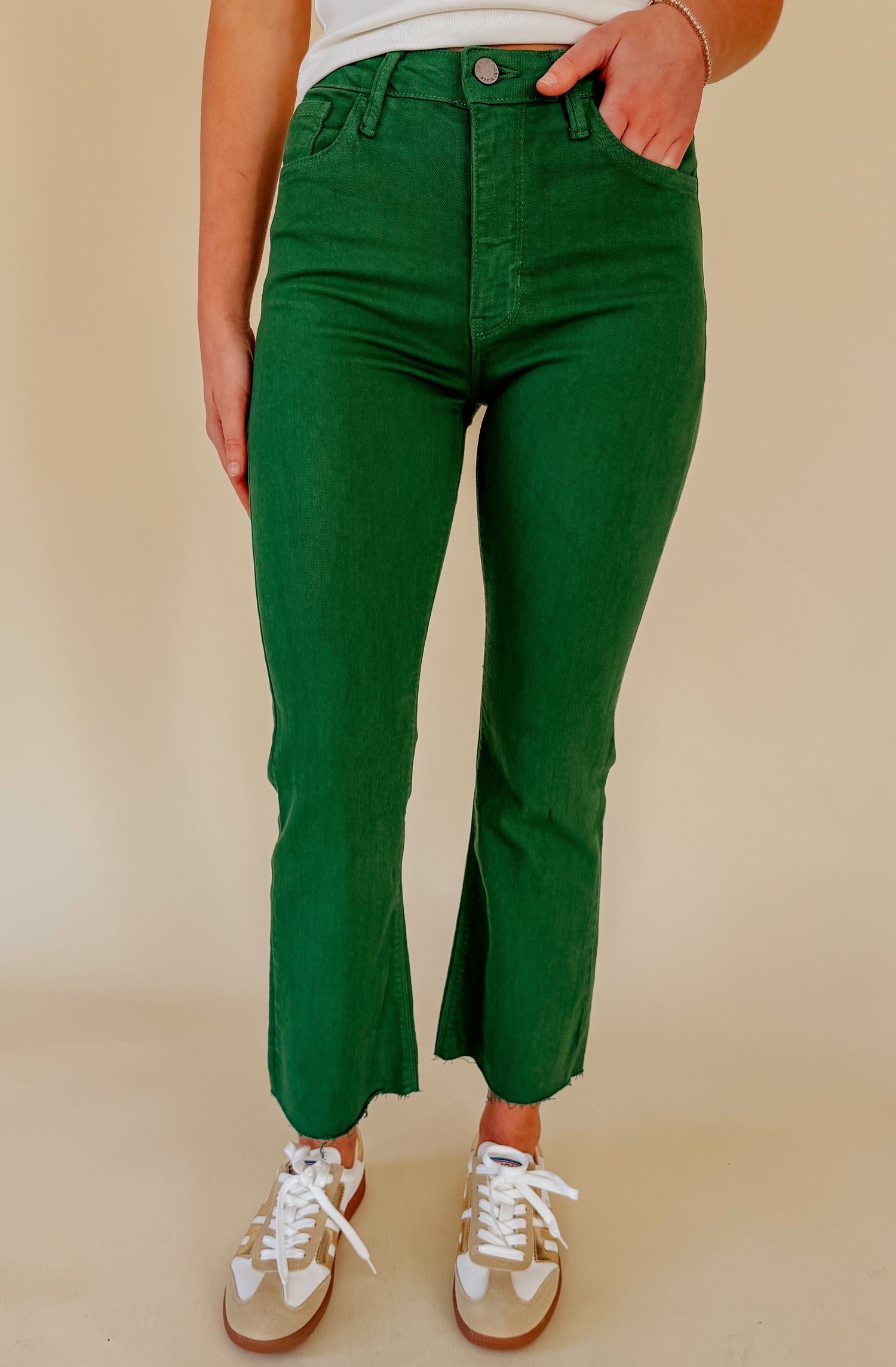 JUST BLACK CROP FLARE DENIM