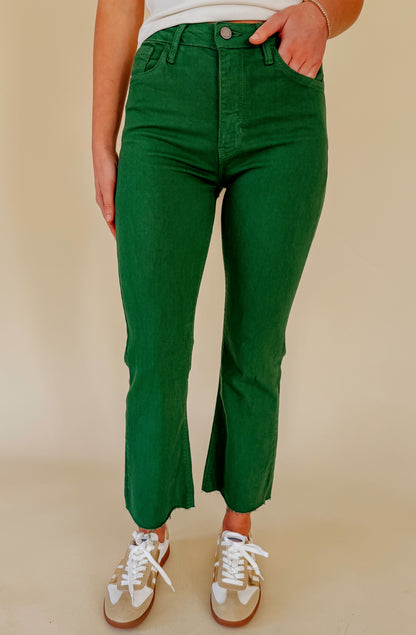 JUST BLACK CROP FLARE DENIM