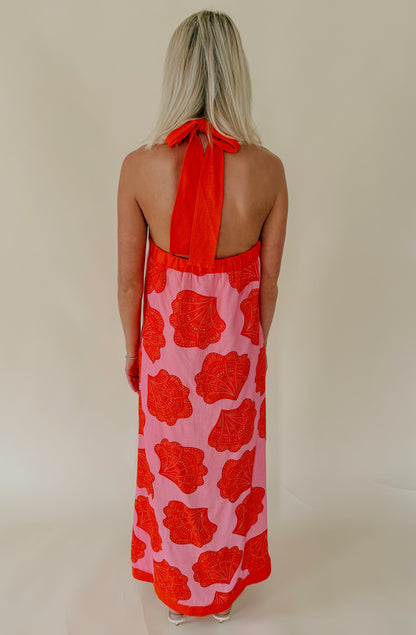 SEASHELL CITY HALTER MAXI
