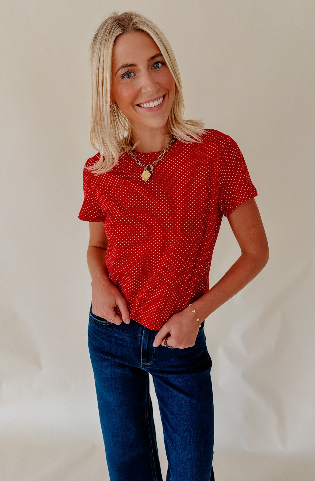 CONNECT THE DOTS JERSEY KNIT TEE