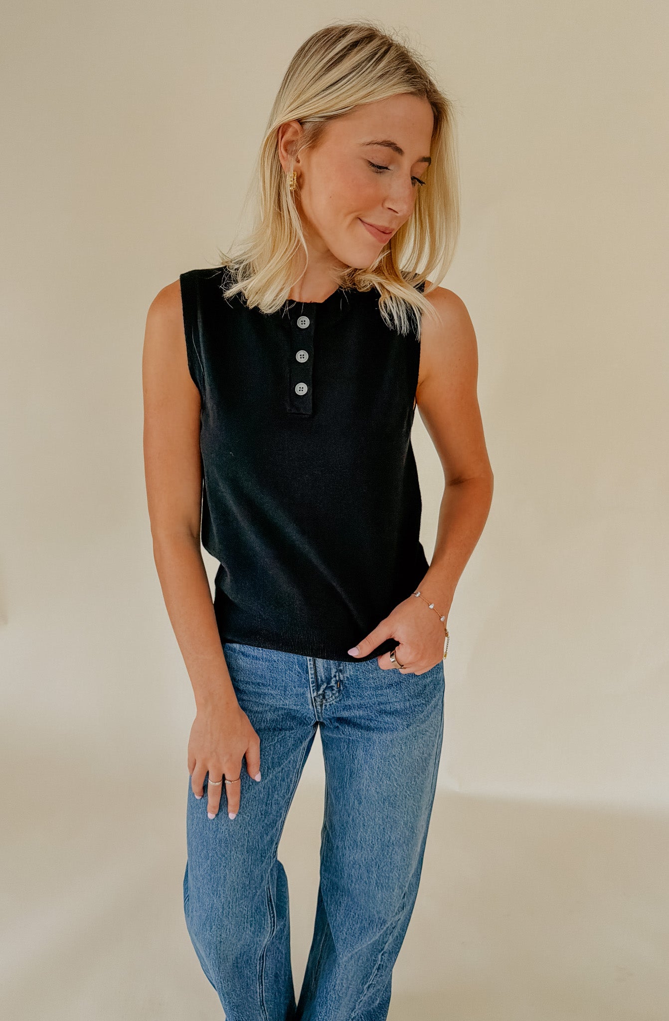 NAME OF THE GAME POLO KNIT SWEATER TANK