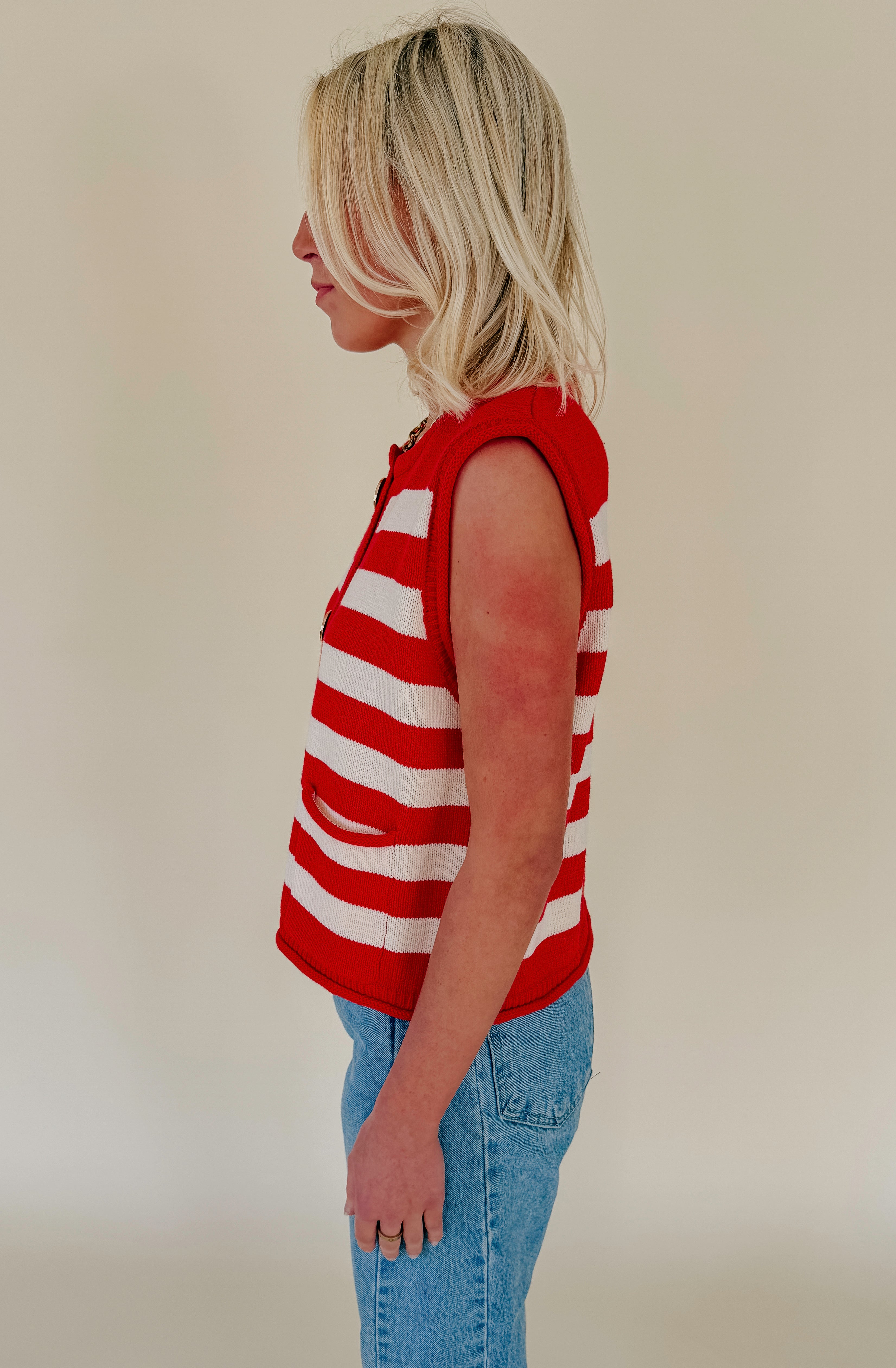 STRIPED TO PERFECT SWEATER TANK